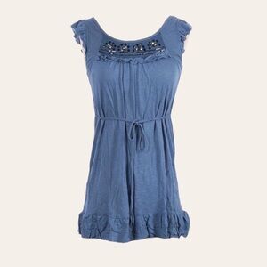 🌺 American Rag Cie Bejeweled Cap Sleeve Blouse NWT S
